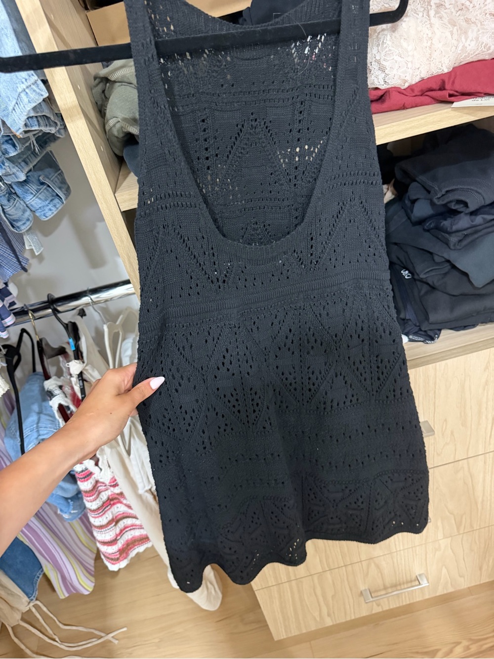 Zara mini crochet dress black - Picture 2 of 2